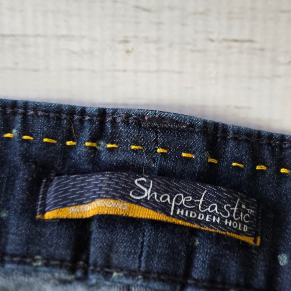 Lee Shapetastic Hidden Hold Dark Wash Polkadot Jeans sz 12 - Picture 6 of 8